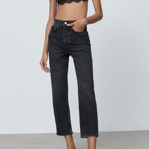 Zara ZW The Bliss Straight Jeans Black
